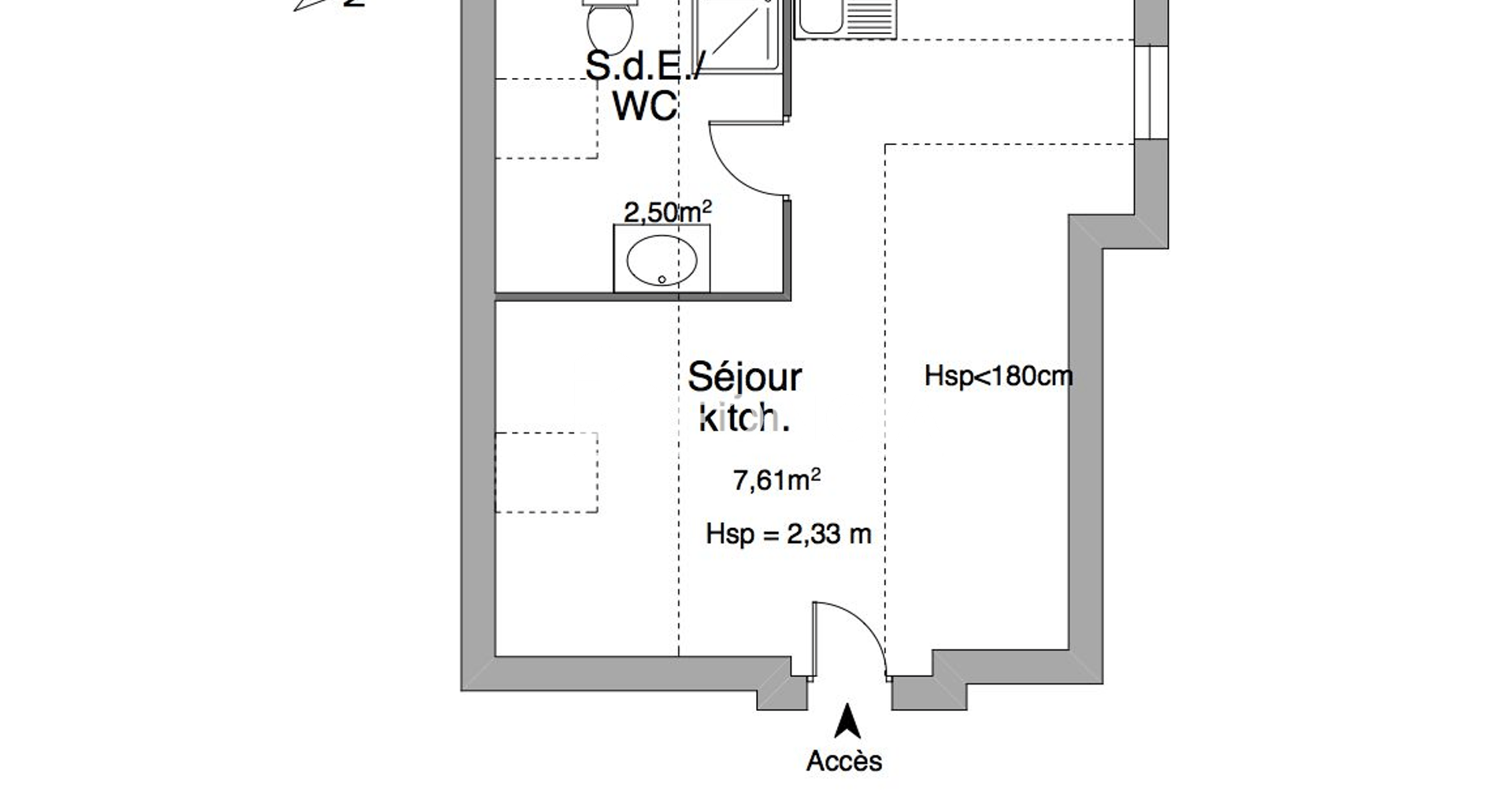 Studio meublé (10.11 m²) à louer - Marly-le-roi (78160)
