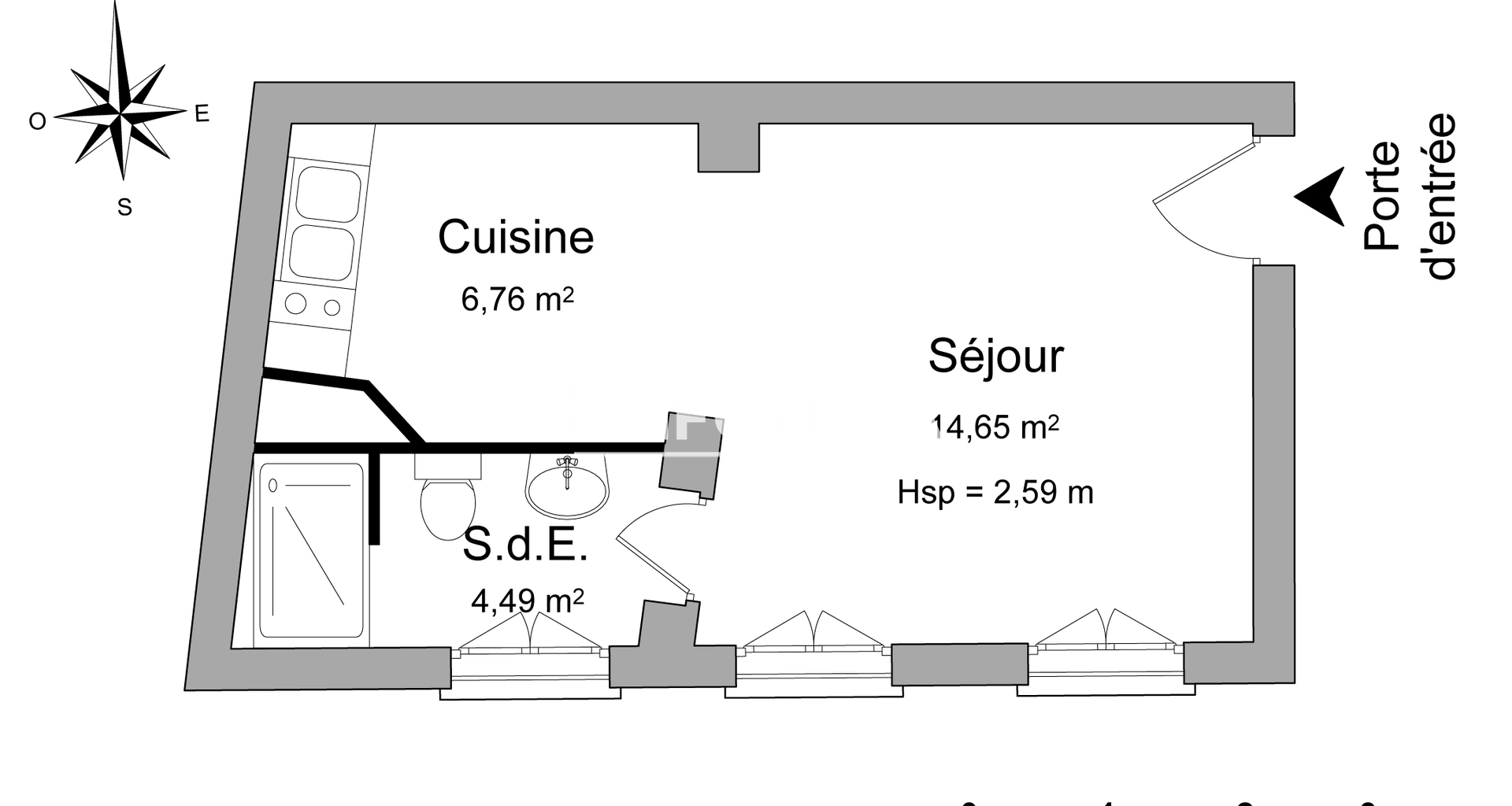 Studio (25.9 m²) à louer - Saint-germain-en-laye (78100)