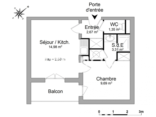 Appartement 2 pièces (32 m²) à louer - Poitiers (86000)