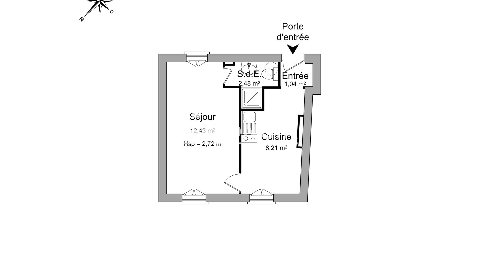 Studio (24.16 m²) à louer - Saint-germain-en-laye (78100)