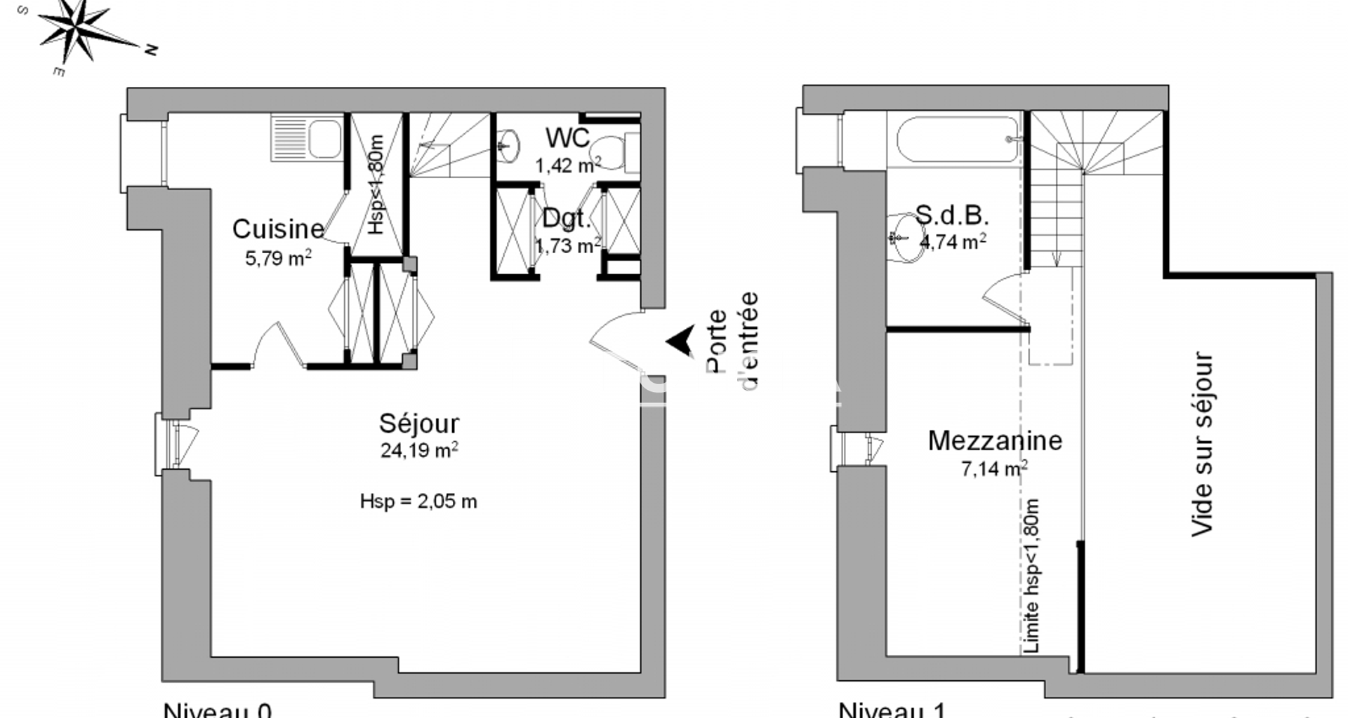 Appartement meublé 2 pièces (45.01 m²) à louer - Niort (79000)