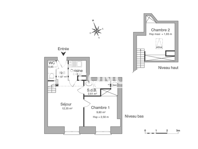Appartement 2 pièces (29.97 m²) à louer - Poitiers (86000)