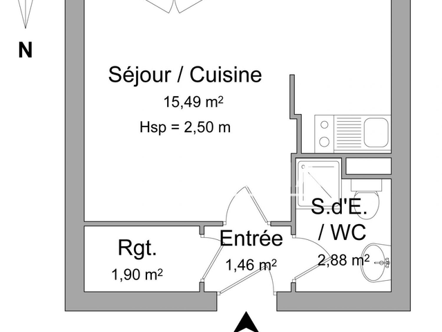 Studio (21.73 m²) à louer - Limoges (87000)