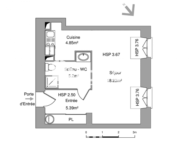 Studio (33.67 m²) à louer - Poitiers (86000)