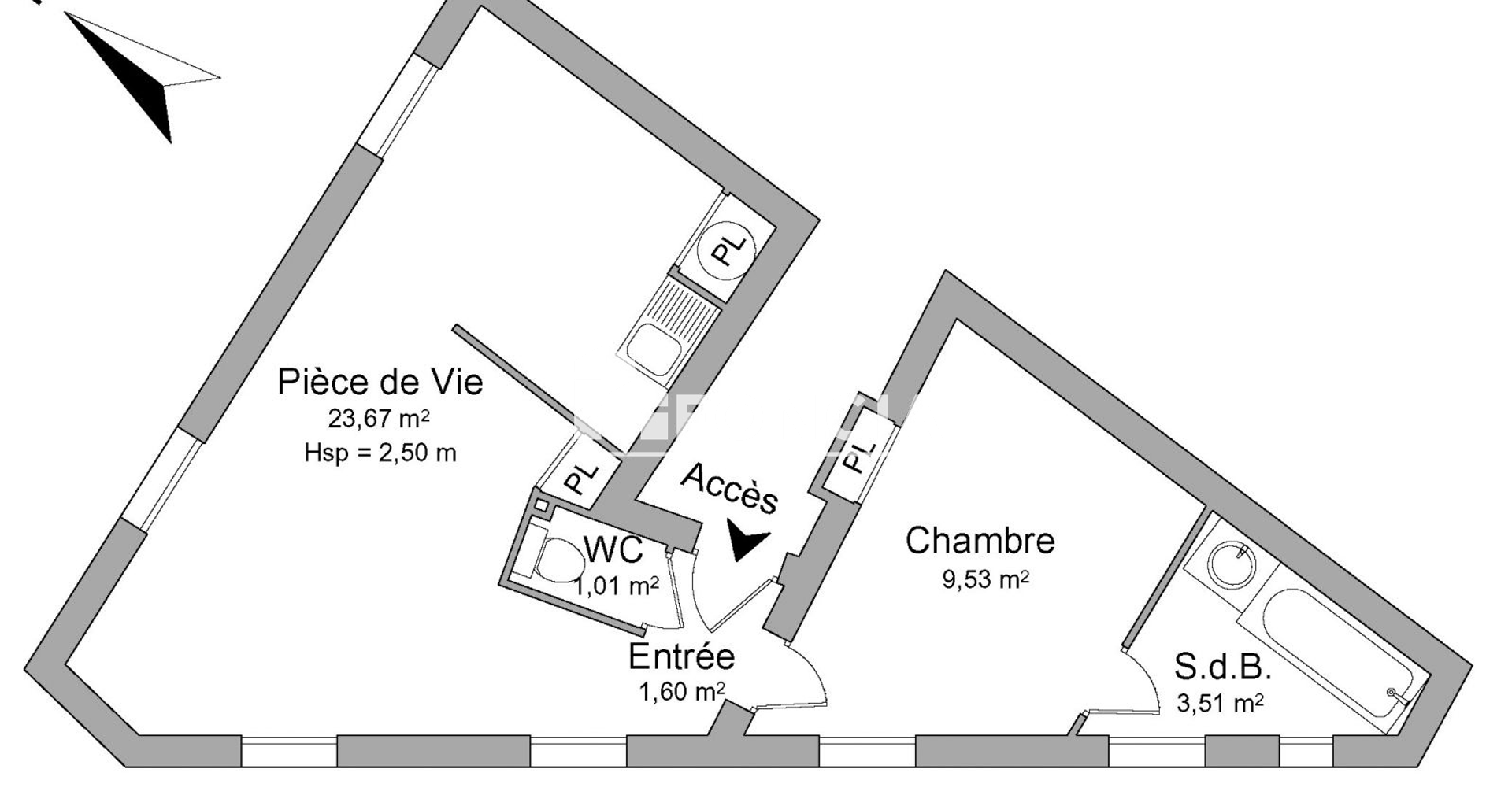 Appartement 2 pièces (39.32 m²) à louer - Niort (79000)