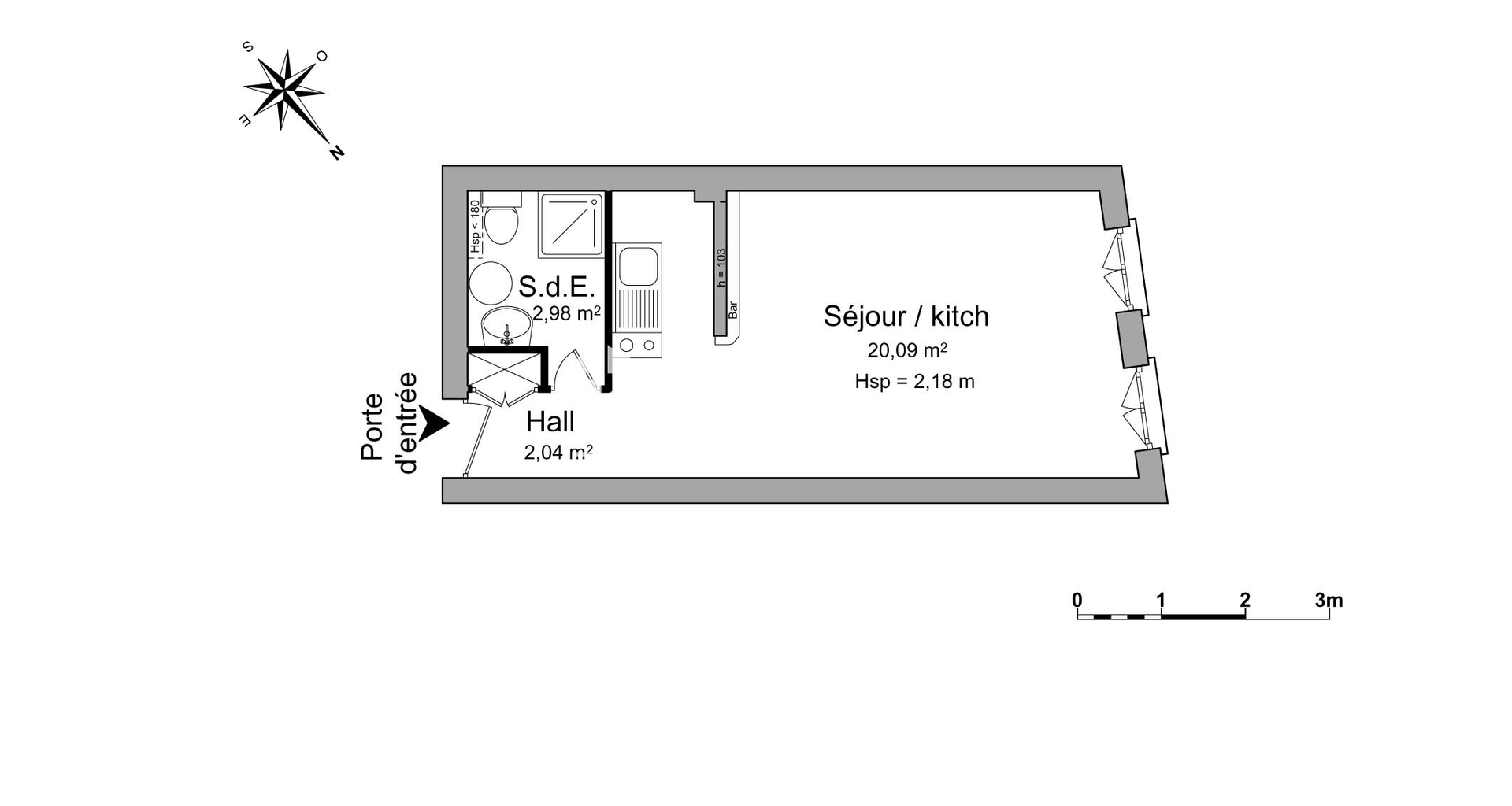 Studio (24.63 m²) à louer - Saint-germain-en-laye (78100)