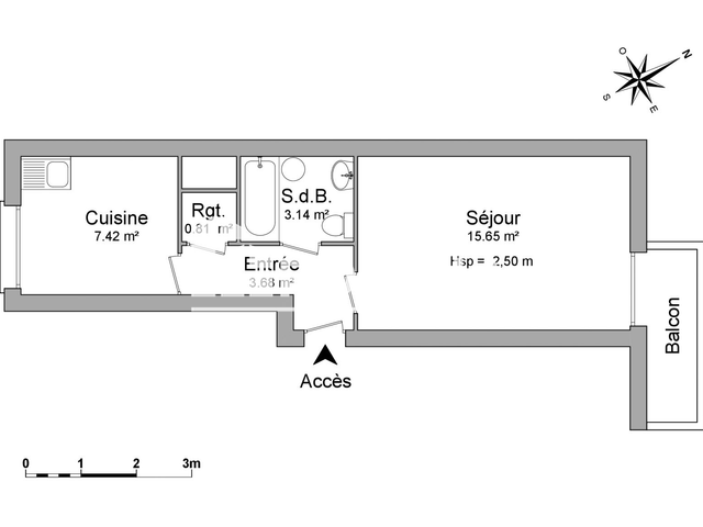 Studio meublé (30.7 m²) à louer - Limoges (87000)