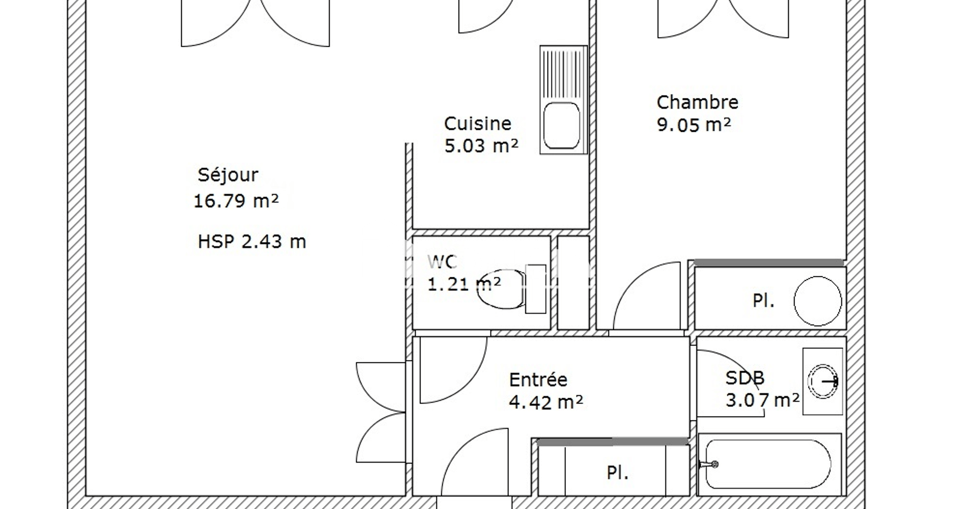 Appartement 2 pièces (39.57 m²) à louer - Les Pavillons-sous-bois (93320)