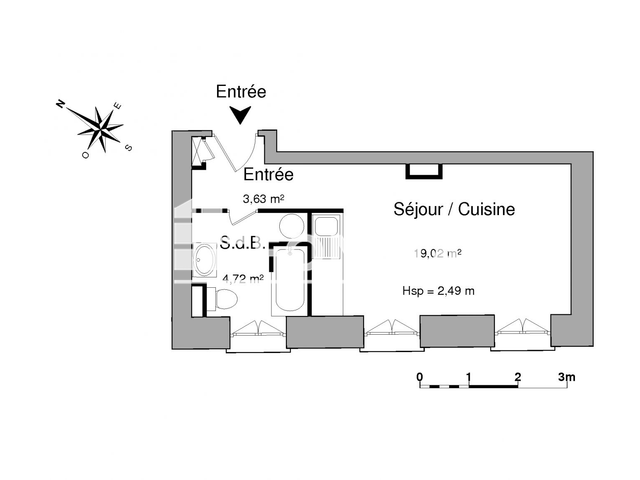 Studio (27.37 m²) à louer - Limoges (87000)