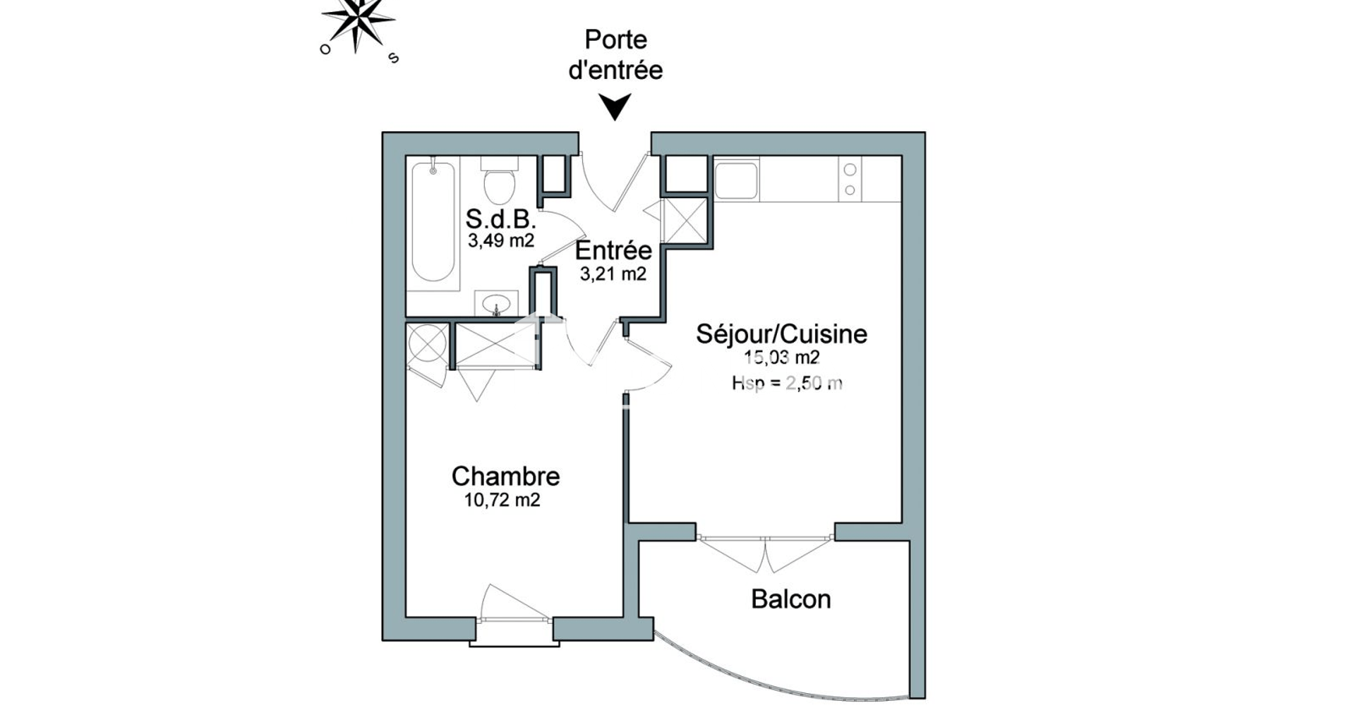 Appartement 2 pièces (32.45 m²) à louer - Fargues-saint-hilaire (33370)