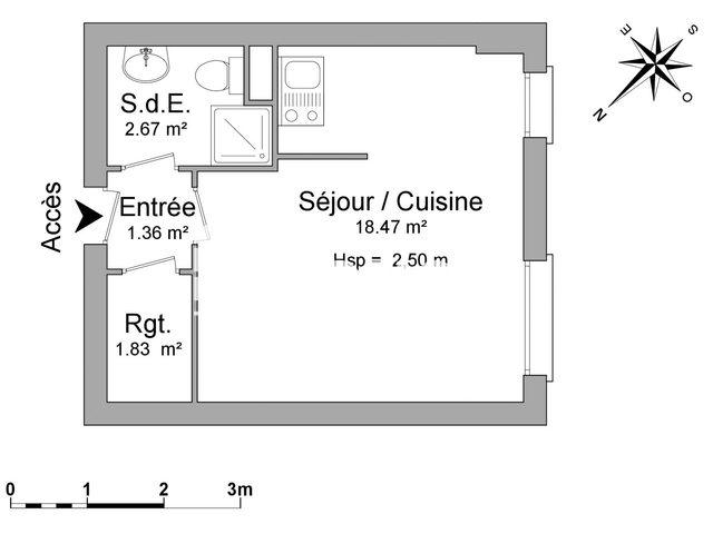 Studio (24.33 m²) à louer - Limoges (87000)