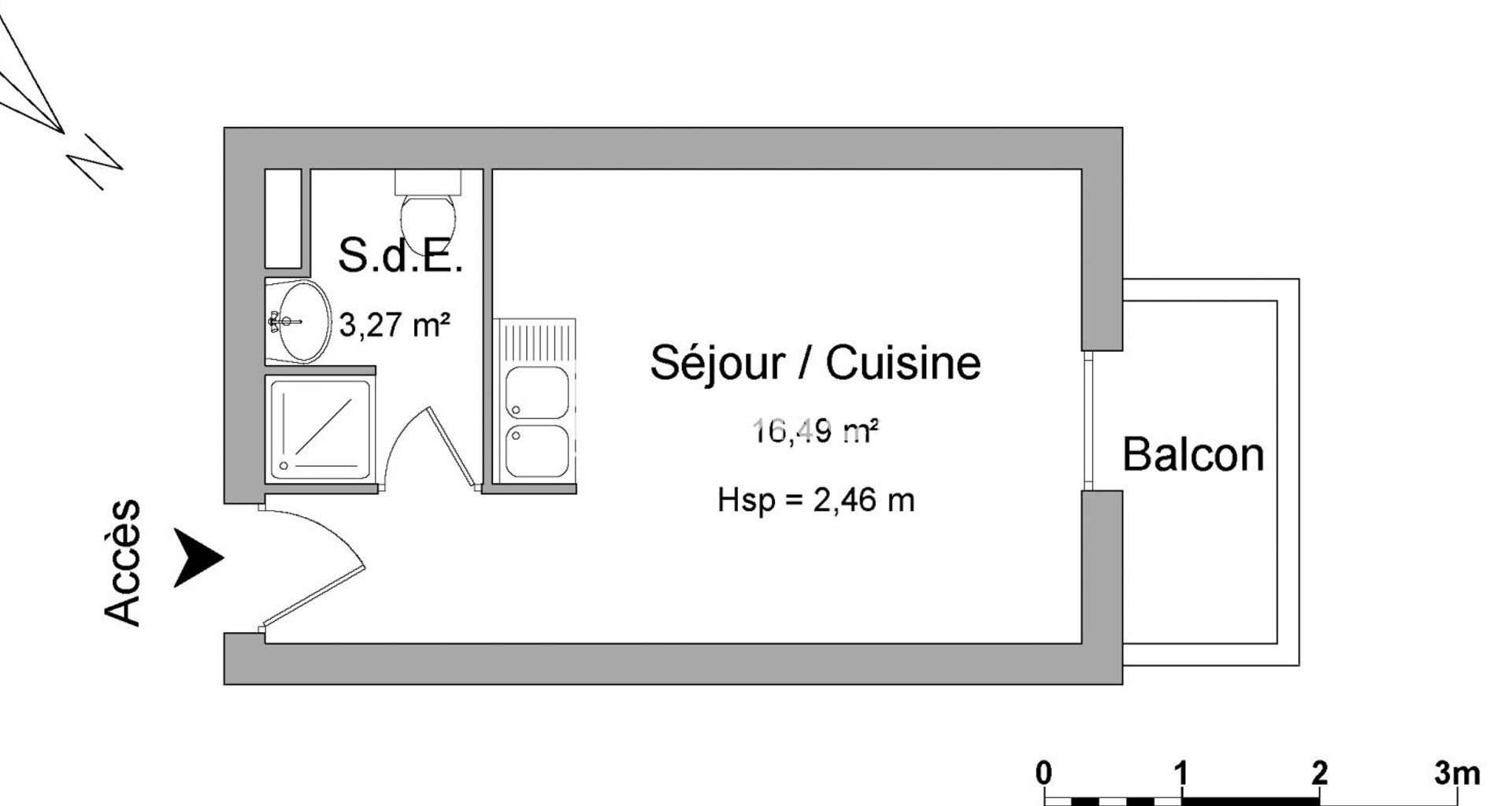 Studio (19.48 m²) à louer - Le Port-marly (78560)
