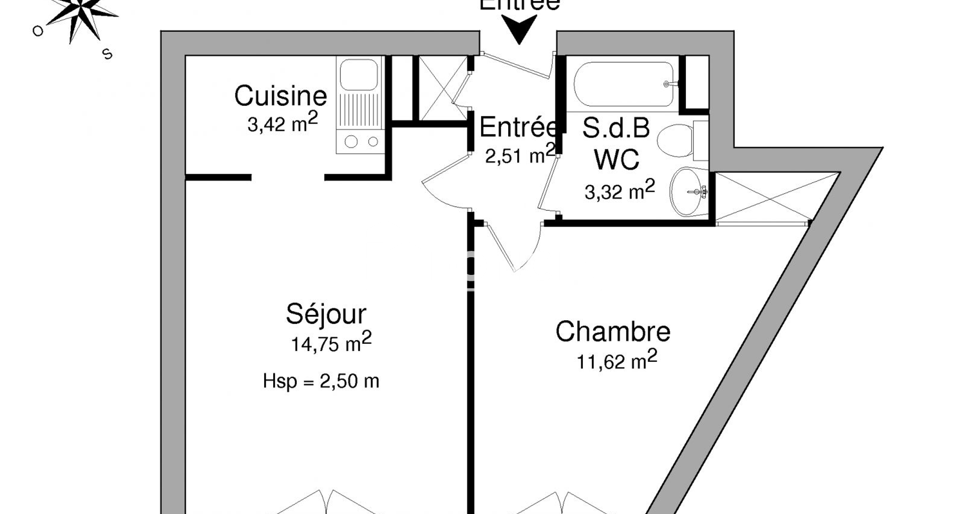 Appartement meublé 2 pièces (35.62 m²) à louer - Limoges (87000)