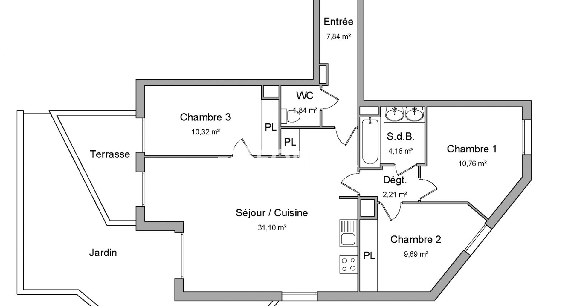Appartement 4 pièces (77.92 m²) à louer - Noisy-le-sec (93130)