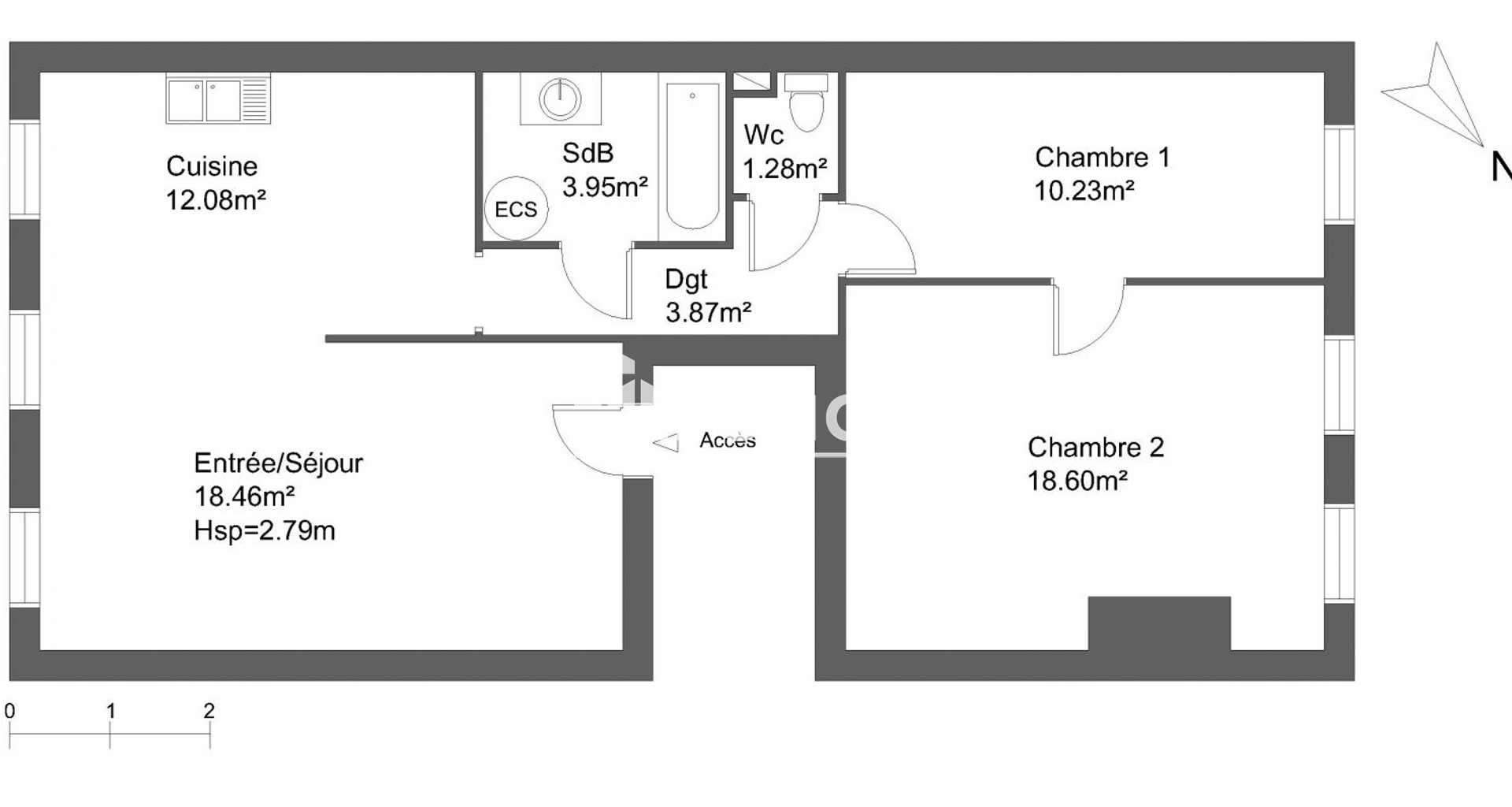 Appartement 3 pièces (68.47 m²) à louer - Rochefort (17300)