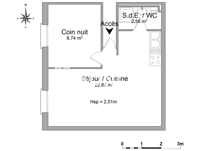 Appartement 2 pièces (33.97 m²) à louer - Rochefort (17300)