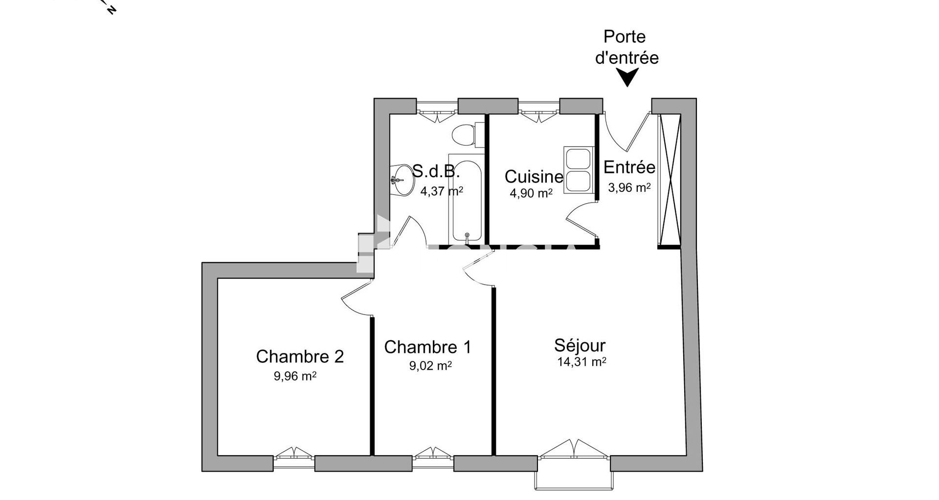 Appartement 3 pièces (46.52 m²) à louer - Saint-germain-en-laye (78100)