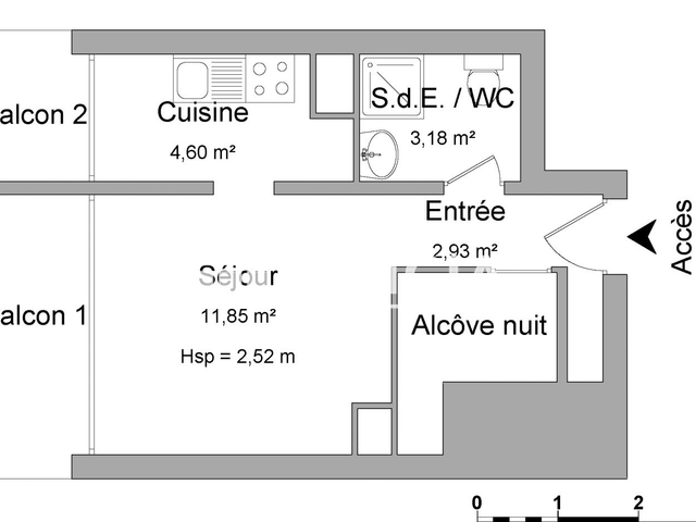 Studio meublé (22.56 m²) à louer - La Rochelle (17000)