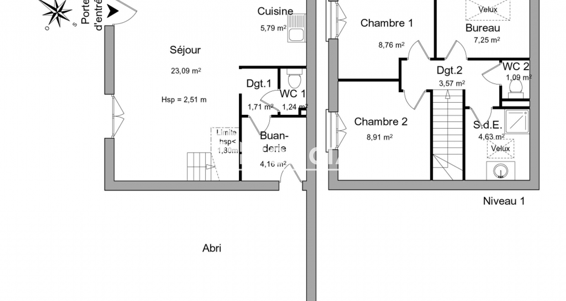 Maison 3 pièces (70.2 m²) à louer - Saint-pierre-la-palud (69210)