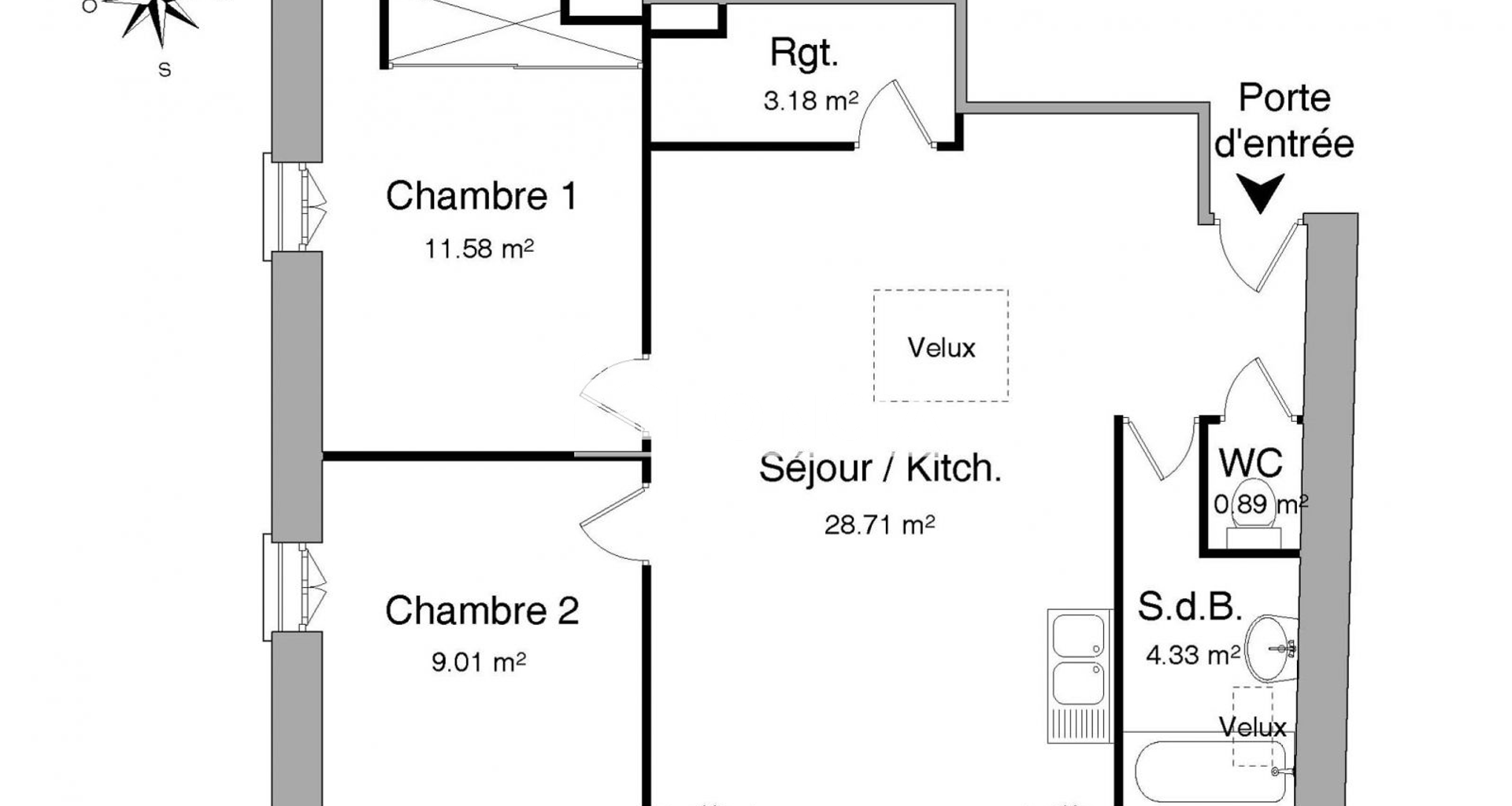 Appartement 3 pièces (57.7 m²) à louer - Neuville-sur-saône (69250)