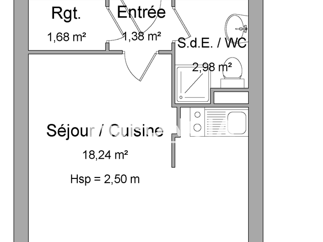 Studio (24.28 m²) à louer - Limoges (87000)