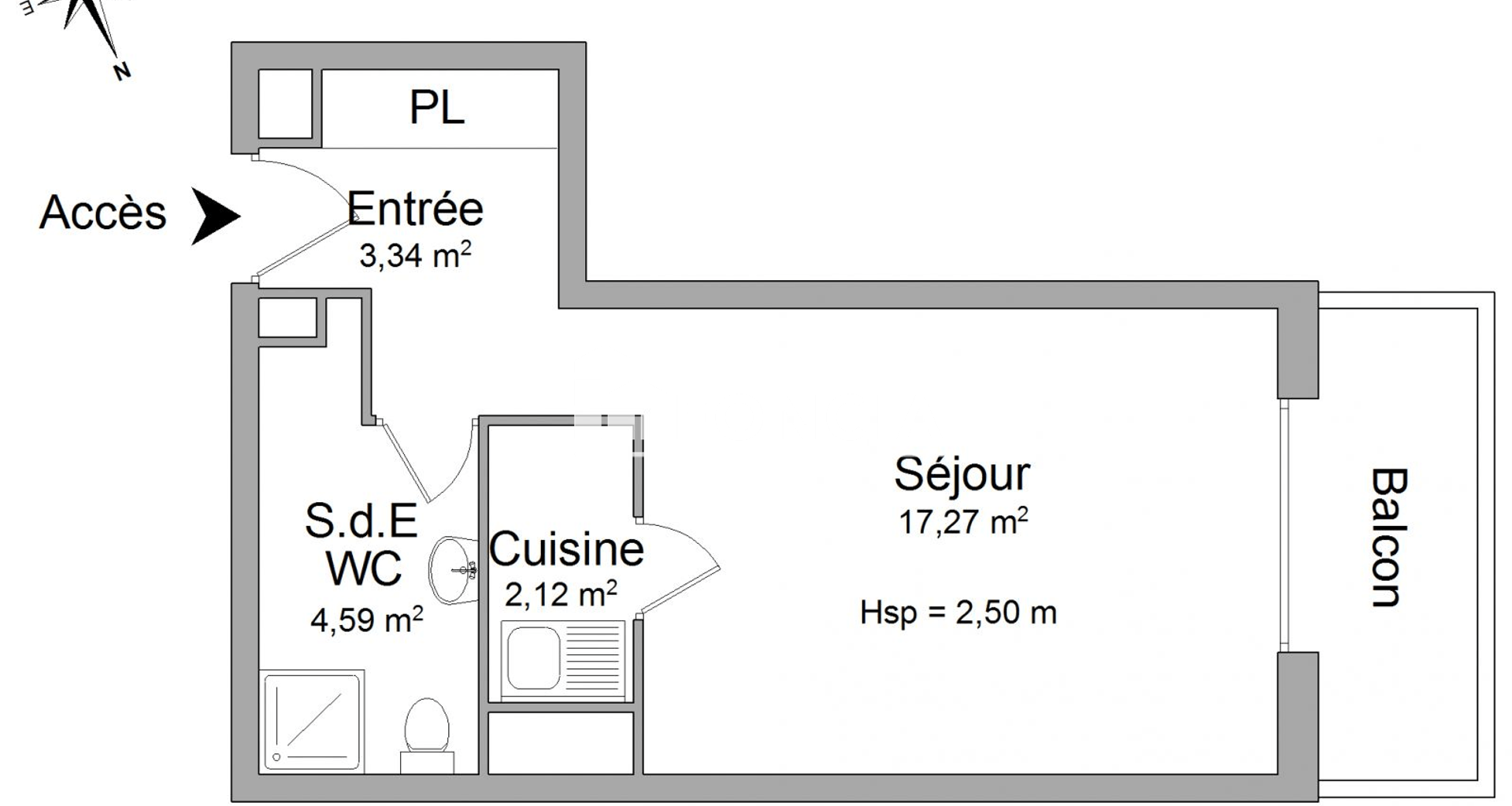 Studio (27.32 m²) à louer - Chatou (78400)