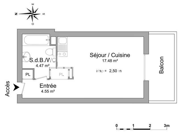 Studio (26.5 m²) à louer - Limoges (87000)