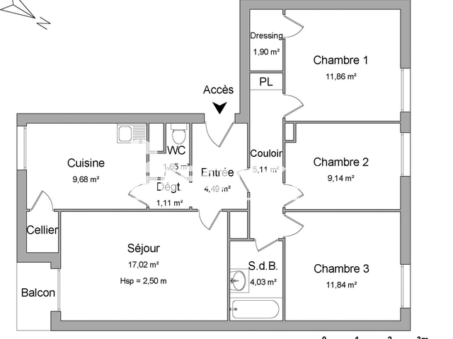 Appartement 4 pièces (77.83 m²) à louer - Limoges (87000)