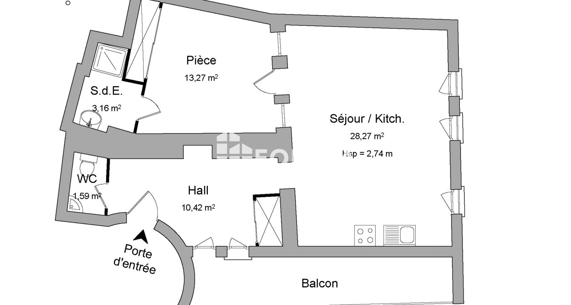 Appartement 2 pièces (56.71 m²) à louer - Trévoux (01600)