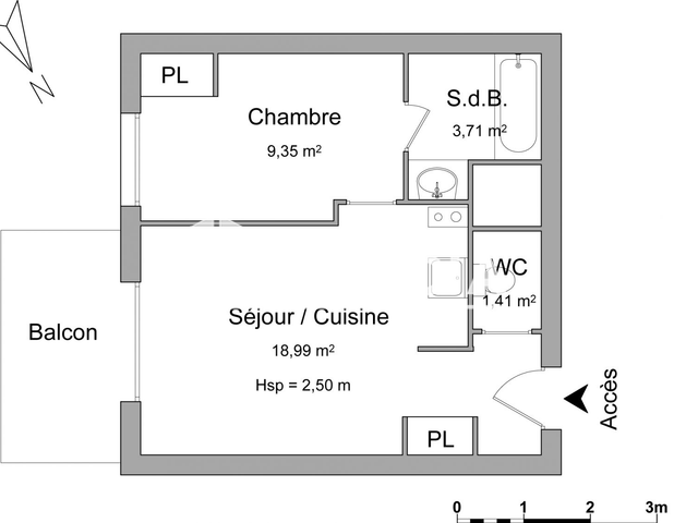 Appartement 2 pièces (33.46 m²) à louer - Saverne (67700)