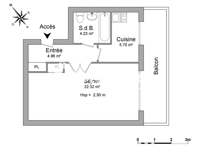 Studio (37.21 m²) à louer - Limoges (87000)