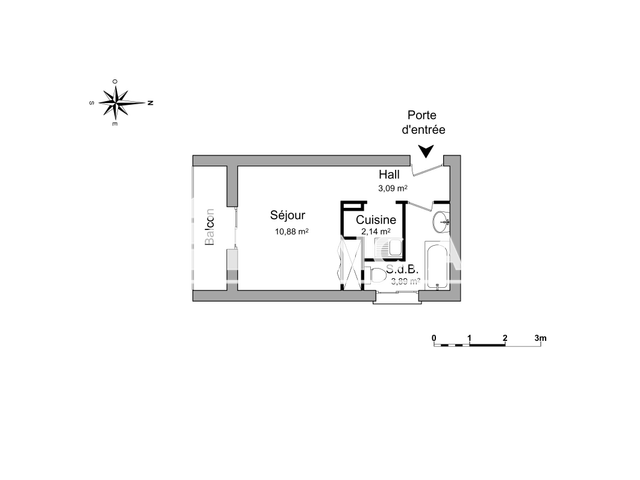 Studio meublé (20 m²) à louer - Beziers (34500)