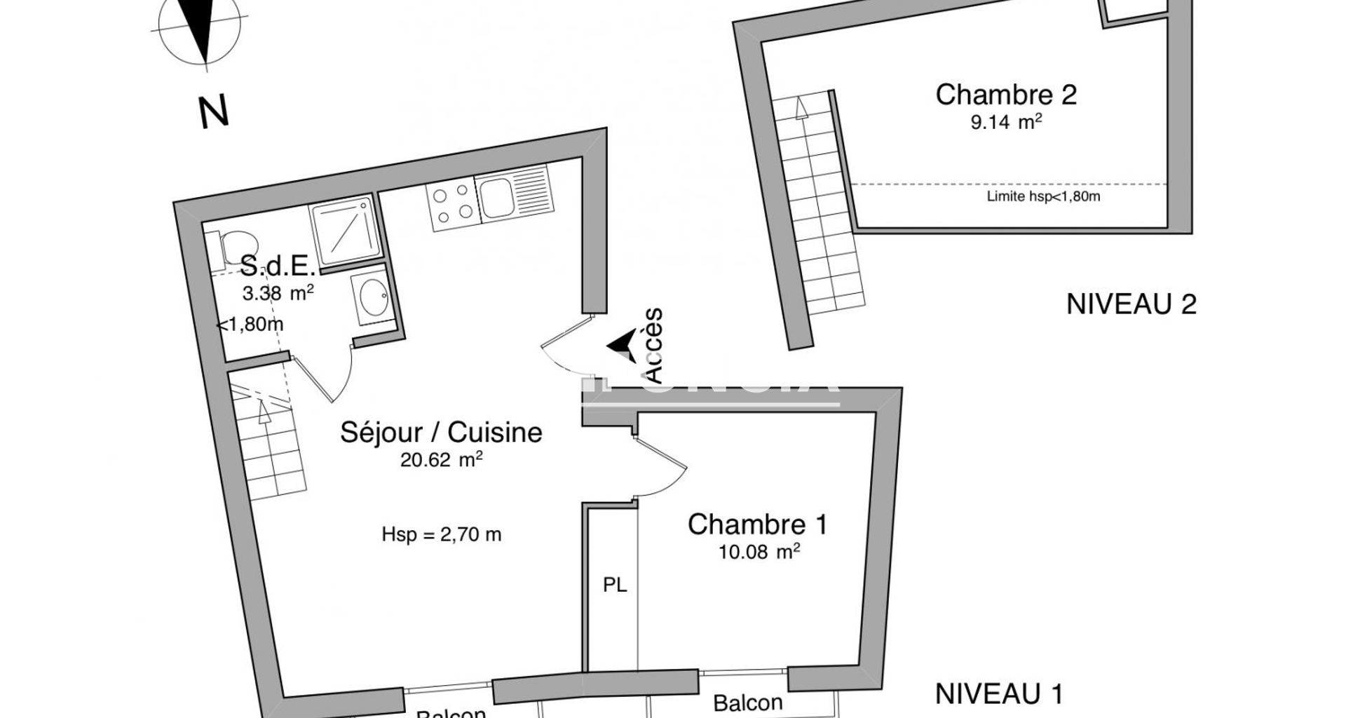Appartement 3 pièces (43.22 m²) à louer - Lézignan-la-cèbe (34120)
