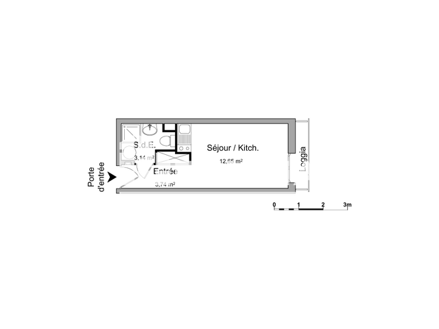 Studio (19.53 m²) à louer - Marseille 5ᵉ (13005)