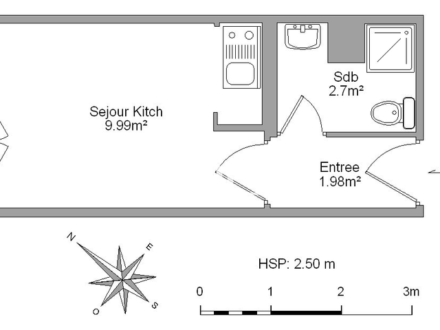Studio (14.66 m²) à louer - Marseille 1ᵉʳ (13001)