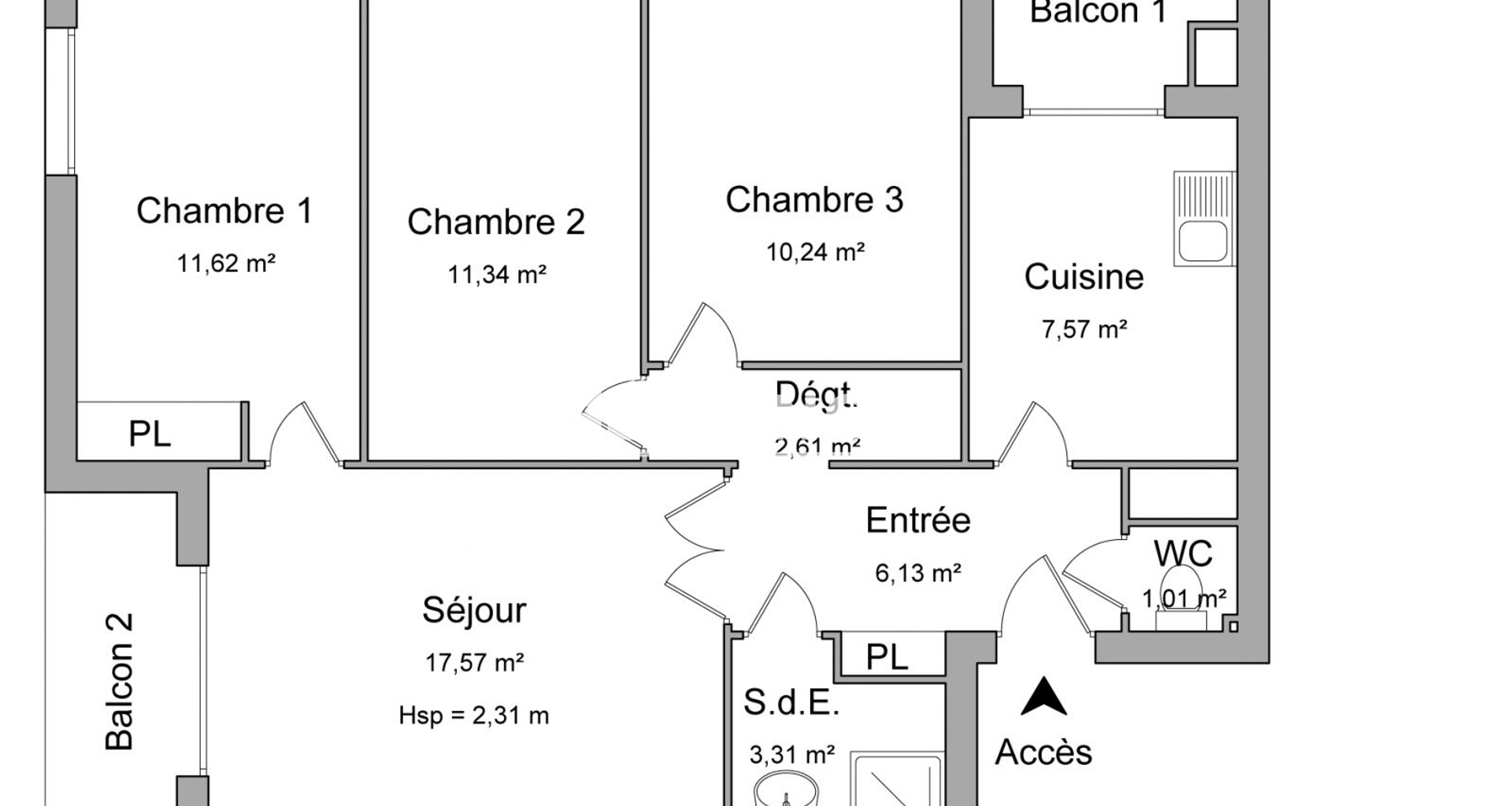 Appartement 4 pièces (71.4 m²) à louer - Marseille 12ᵉ (13012)