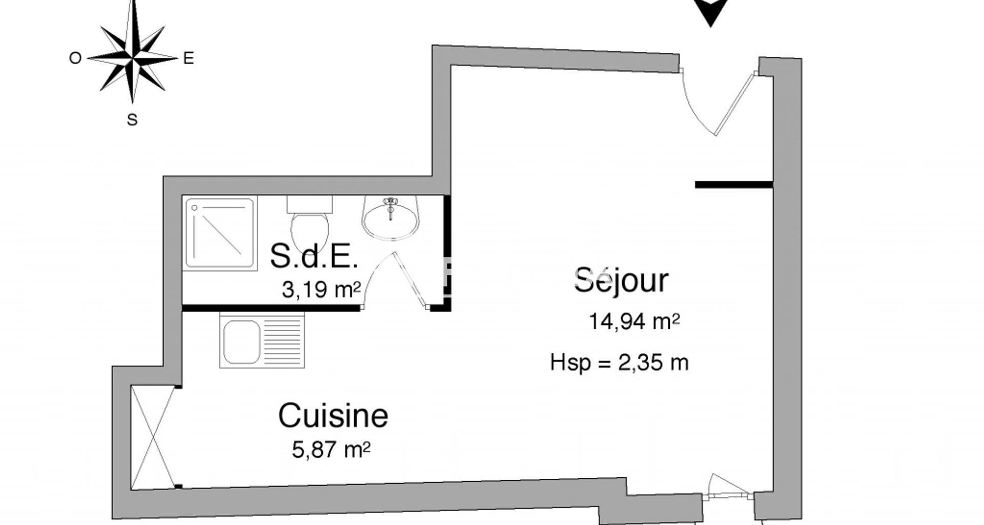 Studio meublé (24 m²) à louer - Annecy (74000)