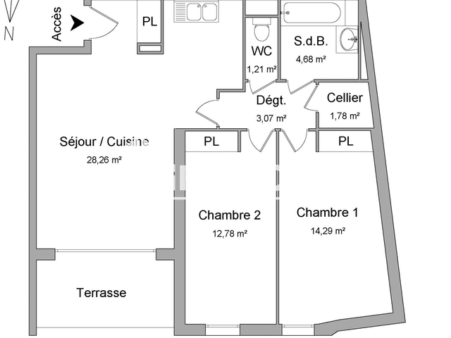 Appartement 3 pièces (66.07 m²) à louer - Marseille 10ᵉ (13010)
