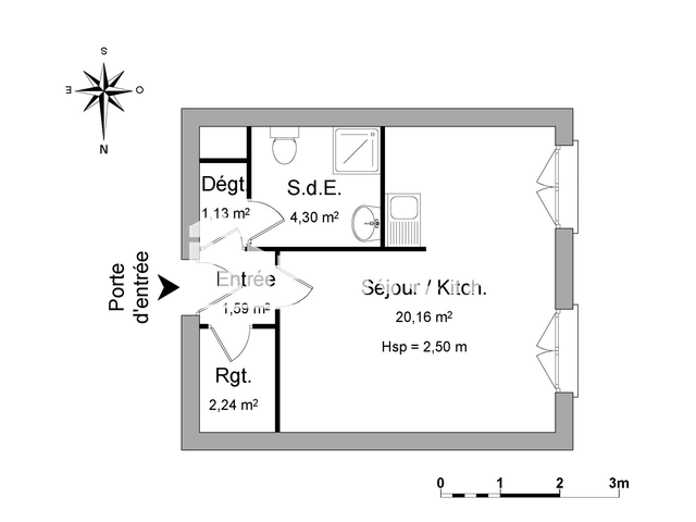 Studio (29.31 m²) à louer - Marseille 5ᵉ (13005)