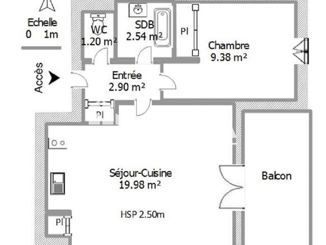 Appartement 2 pièces (36.4 m²) à louer - Carcassonne (11000)