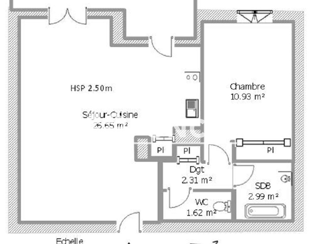 Appartement 2 pièces (44.5 m²) à louer - Carcassonne (11000)