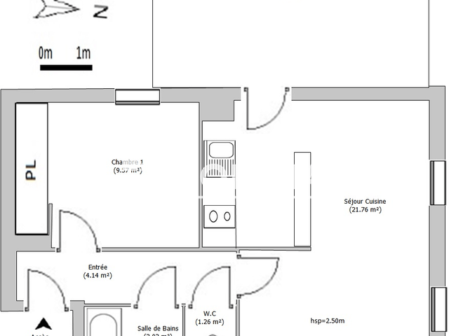 Appartement 2 pièces (39.76 m²) à louer - Carcassonne (11000)