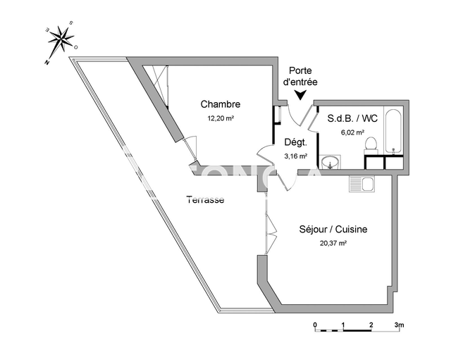 Appartement 2 pièces (41.75 m²) à louer - Marseille 8ᵉ (13008)