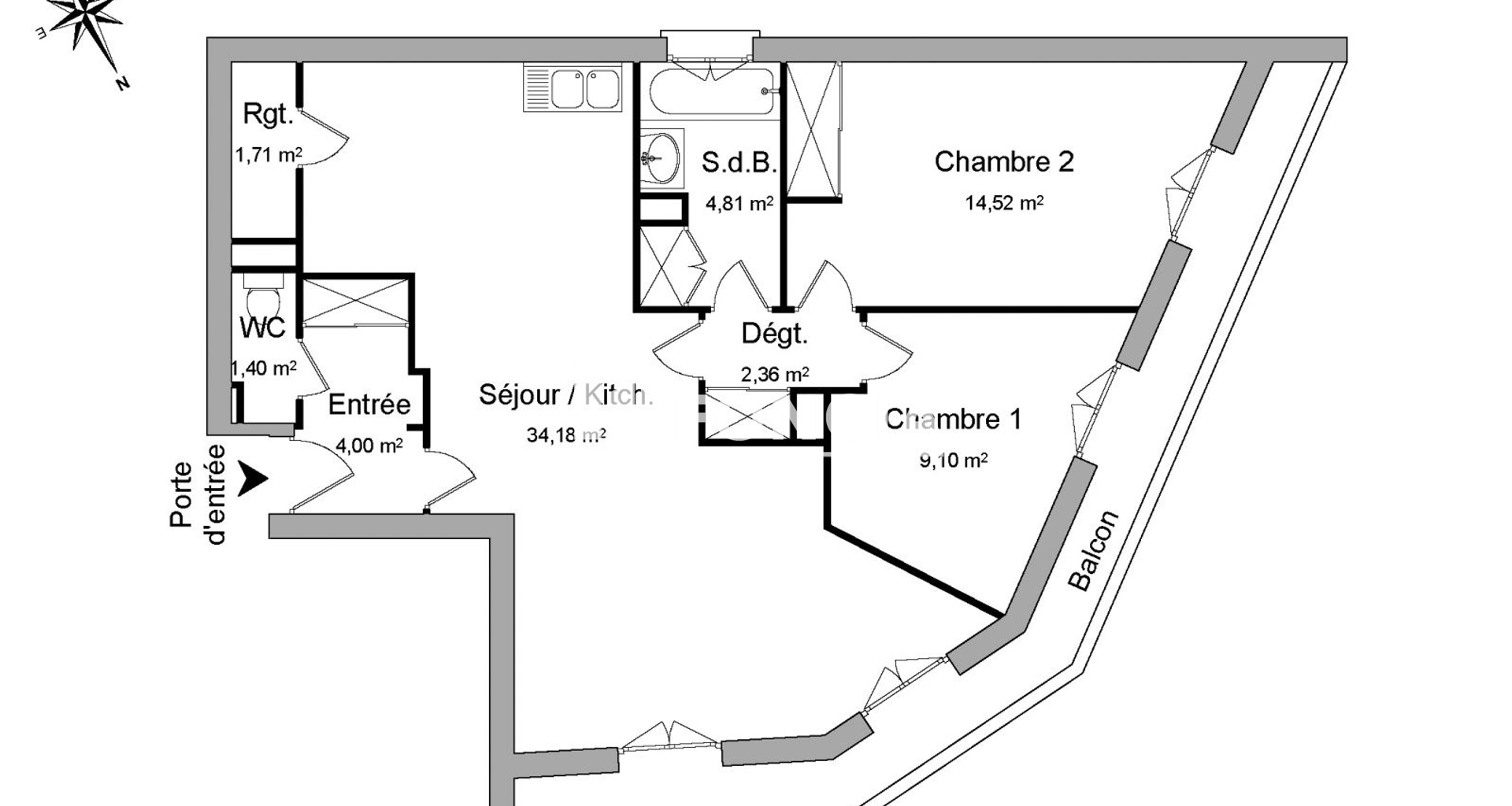 Appartement 3 pièces (72.08 m²) à louer - Narbonne (11100)