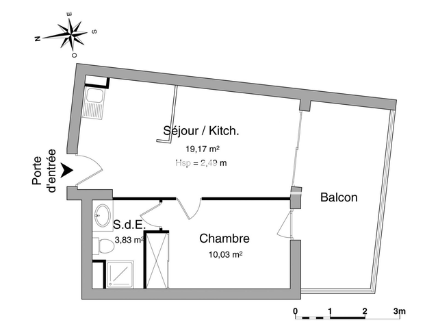 Appartement 2 pièces (33.03 m²) à louer - Marseille 9ᵉ (13009)