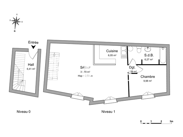 Appartement 2 pièces (60 m²) à louer - Pezenas (34120)