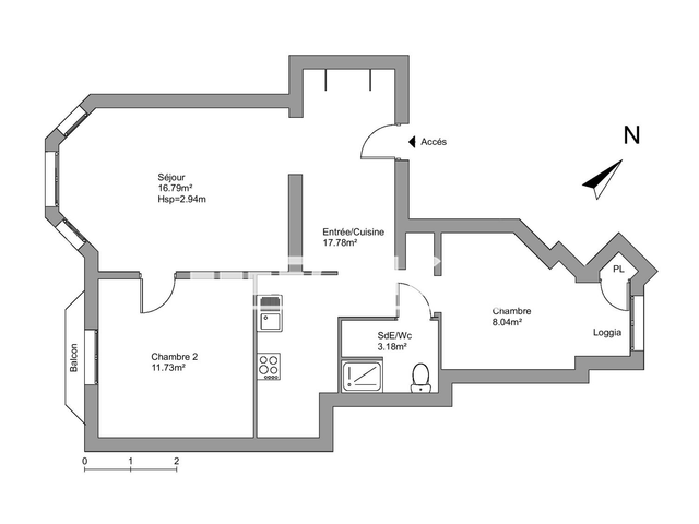 Appartement 3 pièces (57.52 m²) à louer - Annecy (74000)