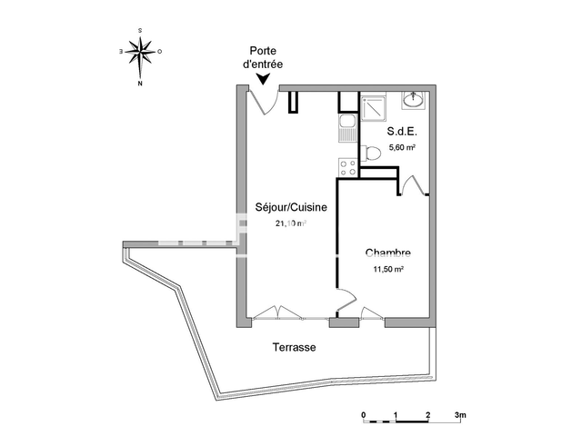 Appartement 2 pièces (38.2 m²) à louer - Septemes Les Vallons (13240)