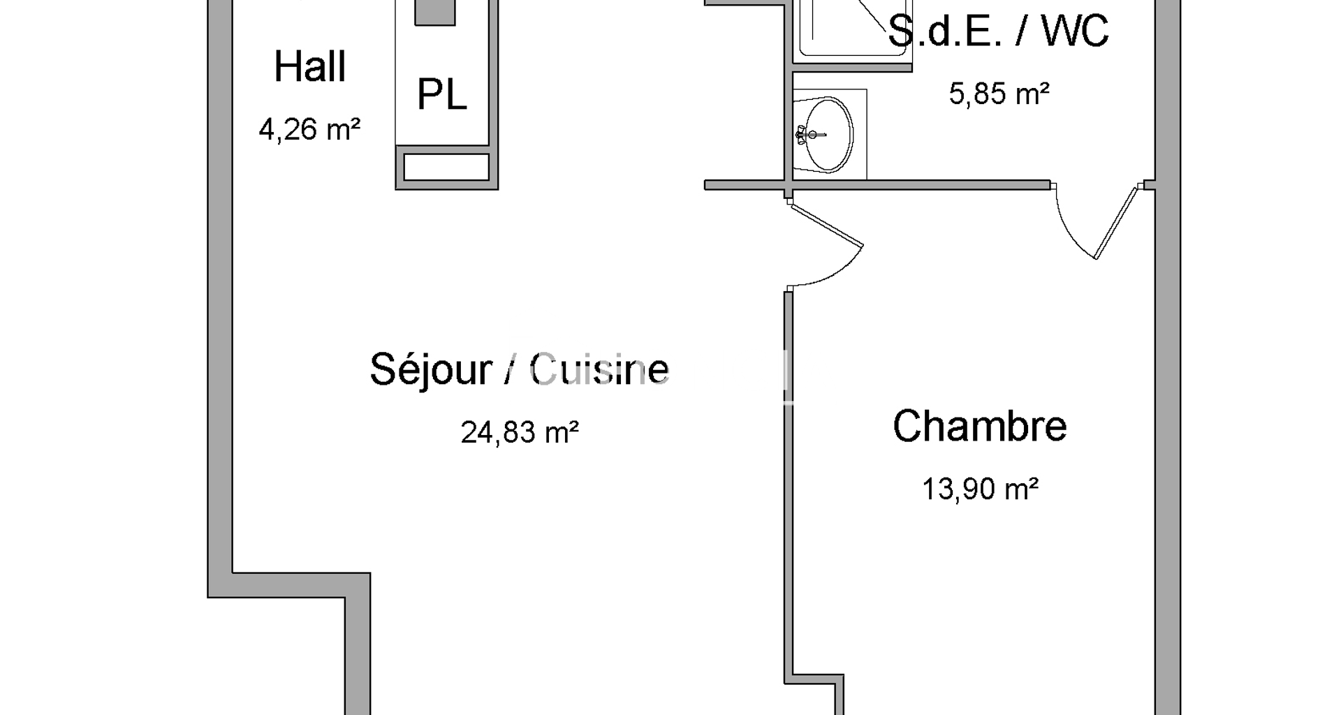 Appartement 2 pièces (48.84 m²) à louer - Marseille 2ᵉ (13002)