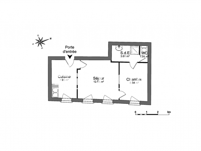 Appartement 2 pièces (33.64 m²) à louer - Marseille 14ᵉ (13014)